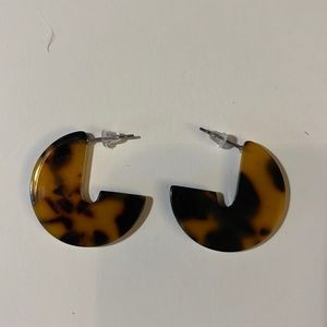 Tortoise Shell Resin Earrings